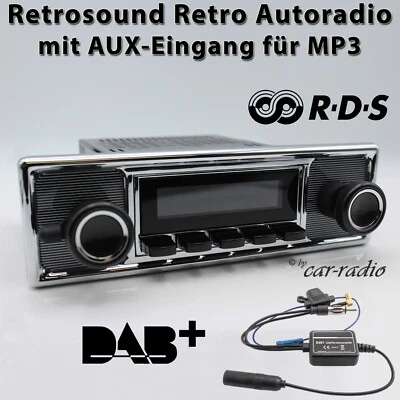 Retrosound Motor-1DAB Becker Black Design Retro Autoradio DAB+ Komplettset Radio - Bild 1 von 4