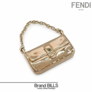 Authentischer Fendi Anhänger Tasche Schlüsselanhänger Mama Baguette Motiv Metall Gold 4x2 Zoll gebraucht - Bild 1 von 8
