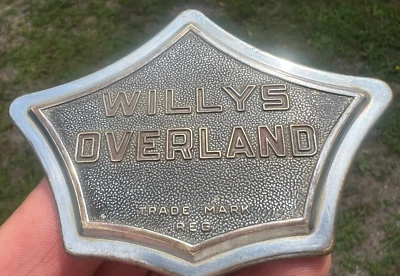 1932 1933 Willys Overland Knight emblema de latón barra de faros insignia Foto 1 de 4
