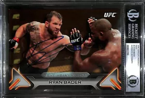 Ryan Bader Signed 2016 Topps UFC Knockout 5x7 Gold Card #3 BAS Beckett COA #/10 - Picture 1 of 24