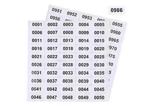1-1000 Number Stickers, Inventory Stickers, Numbered Stickers, Labels, Sheets... - Picture 1 of 3