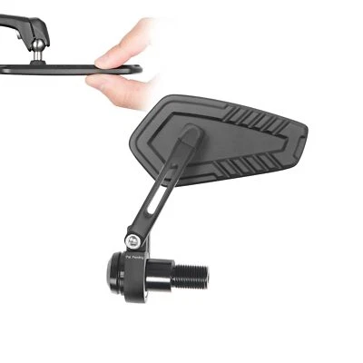 KiWAV Blade Black Motorcycle Bar End Mirrors M16 Bolt For Yamaha ε - Image 1 of 4
