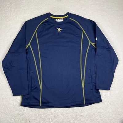 Sudadera Majestic Tampa Bay Rays Para Hombre XL Manga Larga Base Térmica Azul Marino Foto 1 de 4