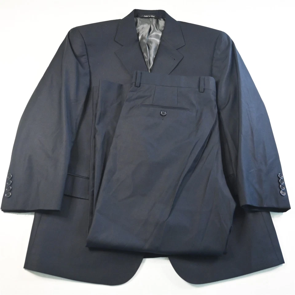 Studio Milano 42S 38x28 Navy Blue Mens Jacket Pants Suit - Image 1 of 4
