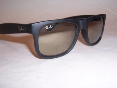 New RAY BAN Sunglasses JUSTIN 4165 622/5A RUBBER BLACK/BROWN 51mm AUTHENTIC - Image 1 of 4