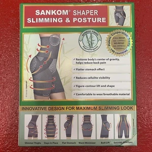 Pantalones Cortos SANKOM Shaper Postura Adelgazante Gris Talla L - XL Fibra de Bambú Nuevos en Caja - Imagen 1 de 5