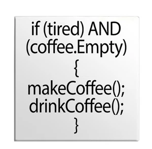 Make Dring Coffee Code Programmatore Linguaggio Script Frigo Calamita - Foto 1 di 7