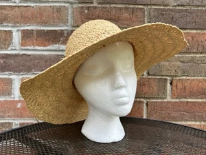 Vintage Triminghams’ Bermuda 100% Raffia Sonnenhut Made in Italy Handarbeit gewebt - Bild 1 von 8