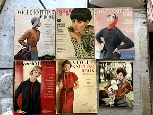 Lot of 6 vintage Vogue knitting book magazines (1949, 1950s, 1967) - Picture 1 of 1