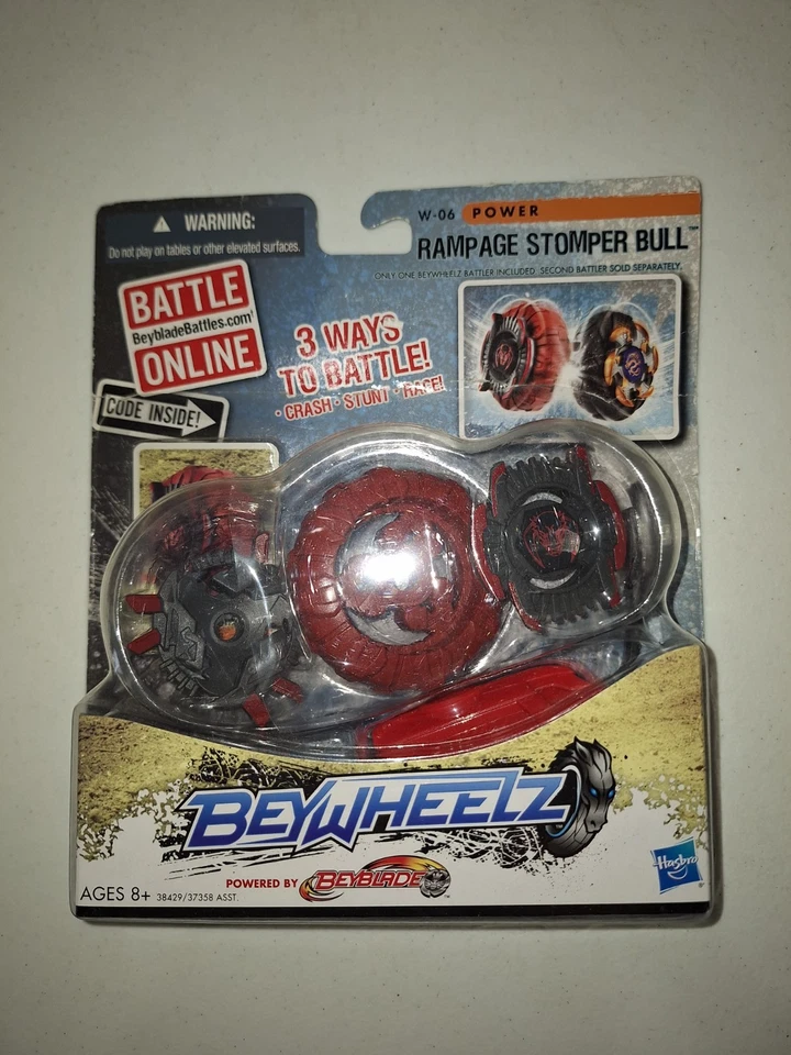 全新 Tomy Beyblade Beywheelz W-06 Rampage Stomper Bull 3 种战斗方式 2012 — 第 1/4 张图片