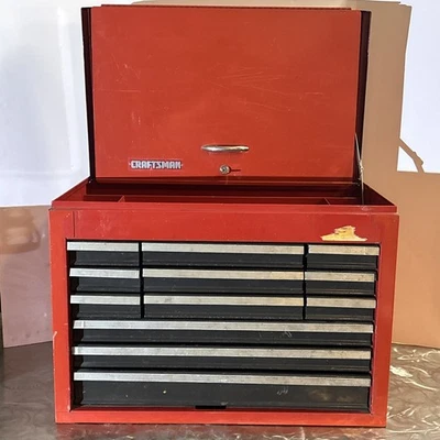 Craftsman Flip Top 12 Drawer Tool Box Chest Toolbox 9 65259 Vtg 1985 USA READ! - Image 1 of 4