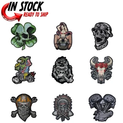 NOVO! REMENDOS BORDADOS 2025 LEERHAL AMEAÇA MOTOCICLETA - ESCOLHA PATCH - Imagem 1 de 4