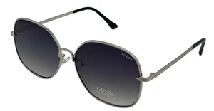 Guess Sonnenbrille Damen Nickeltin übergroße quadratische rauchfarbene Gläser mit Farbverlauf GF0385. 10B - Bild 1 von 12