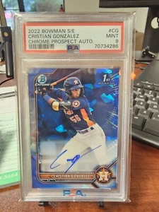 2022 Bowman Chrome Sapphire Prospect Auto Christian Gonzalez PSA 9  - Picture 1 of 2