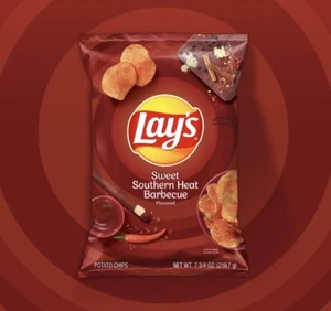 LAY'S Sweet Southern Heat BBQ Potato Chips 2 oz - Bold Crunchy Flavor - Picture 1 of 1