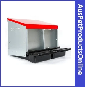 Metal 2 hole Poultry/Chicken Rollaway Layer Box - Picture 1 of 3
