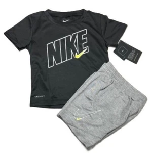 Nike Little Boys Dri-FIT Graphic Tee & Shorts 2 Piece Set 66h589 Size 5 - Picture 1 of 5