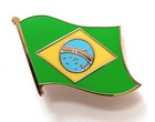 10 x Brazil Flag Metal Lapel Pin Badge Free UK Delivery