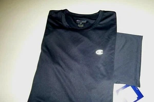 champion mens athletic crew neck polyester running t-shirt sz: XL -navy blue - Picture 1 of 5