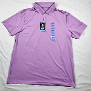 Member's Mark Performance Polo Men's Large Purple 50 UPF Sun Protection Comfort - Picture 1 of 9