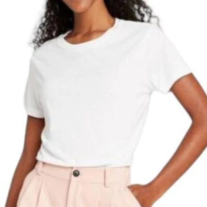 A New Day Womens Short Sleeve Top Cotton Modal T Shirt Base Layer White XL - Picture 1 of 11
