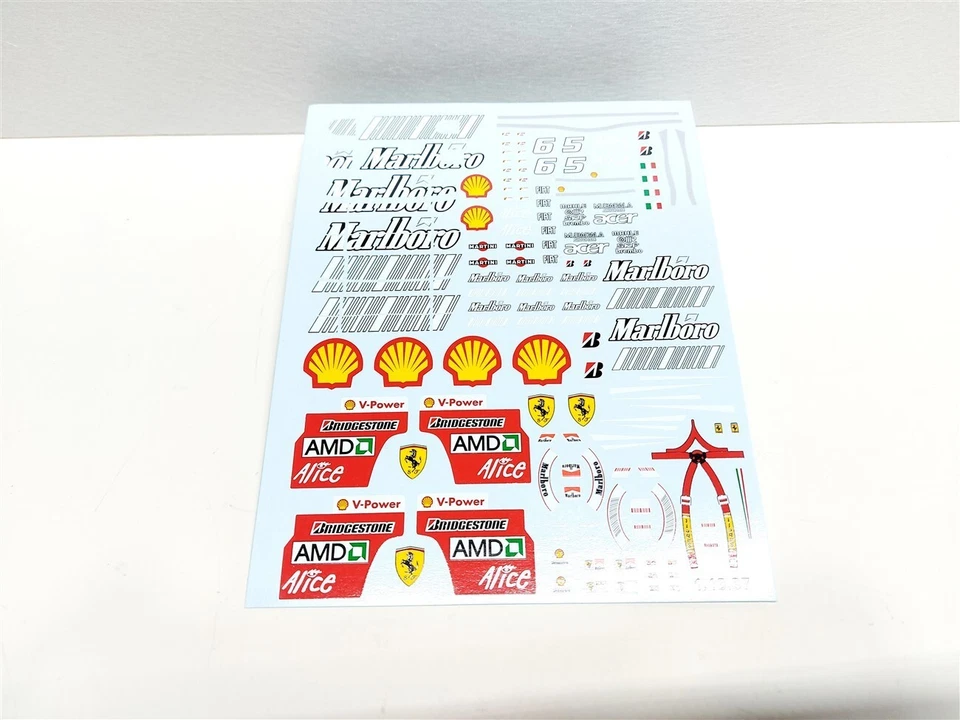 Kit Decals Marlboro Ferrari F2007 Formula 1 Raikkonen e Massa - scala 1/18 - Image 1 of 1