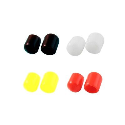 8 Stück Soft Cinch Abschlusskappen Weiß / Rot / Schwarz RCA Buchsen Caps • 1.69€