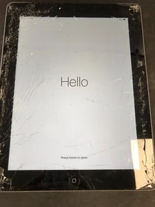 Apple iPad (4th Gen) - MD524B/A - 32GB - Silver - LCD Cracked (Celluar) - Picture 1 of 10