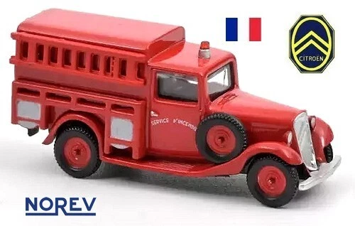 Citroen U 11 camionnette (1935) Sapeurs Pompiers - Norev - Echelle 1/87 - HO