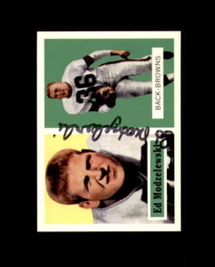 Ed Modzelewski firmato 1994 Topps Archives 1957 Cleveland Browns autografato - Foto 1 di 2