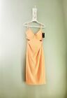 GUESS Cut Out Midi Sheath Linen Dress Mango Summer SAKS 5TH Large 12 NEW $118