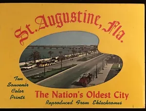 Mini libro vintage de San Agustín Florida impresiones en color de recuerdo 10 de colección - Imagen 1 de 3