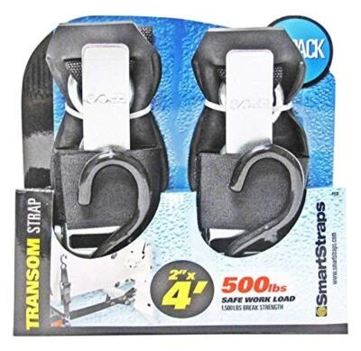 SMARTSTRAPS 2" x 20' 3,000 lbs. Capacity Winch Strap Marine Tie Down Hook End - Image 1 of 2