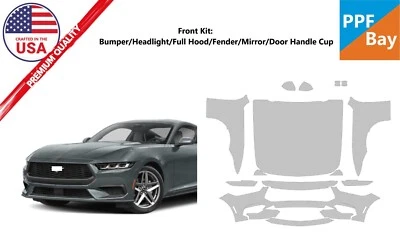 Комплект предварительно нарезанной передней защитной пленки для Ford Mustang Ecoboost 2024-2025 PPF - Изображение 1 из 4