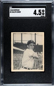 SGC 4.5 - 1948 Bowman # 3 Ralph Kiner RC Pittsburgh Pirates HOF - Picture 1 of 2