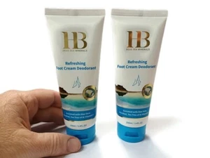 💥H&B - Set di 2 - Deodorante Crema Piedi Rinfrescante, Minerali del Mar Morto 100ml Ciascuno - Foto 1 di 12