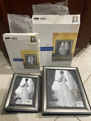 Juego de álbumes de boda Burnes of Boston color plata Foto 1 de 4