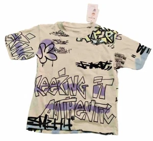 (New) Cactus Boys Short Sleeve T-Shirt Graphic Relaxed Fit Beige Size 8 (128cm) - Picture 1 of 2