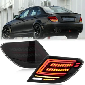 2x Geräuchertes LED-Rücklicht für Mercedes C-Klasse W204 Dynamic Brake Lamp - Bild 1 von 20