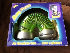 RARE Vintage Slinky Phone Neon Phone for Parts or Repair - Open Box - Picture 1 of 5