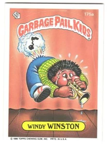 1986 Topps Garbage Pail Kids Series 5 Windy Winston #175a - Picture 1 of 2