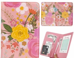 Restaurant Check Presenters - Pink Guest Check Card Holder - Floral - Picture 1 of 7
