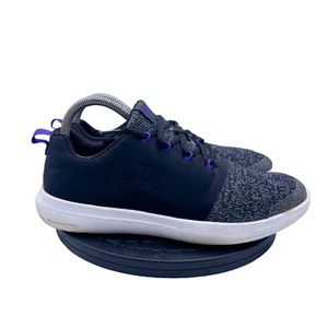 Under Armour UA GS Charged Sneakers Shoes Black Youth Size 7y - Picture 1 of 9