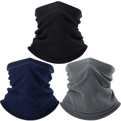Neck Warmer Neck Gaiter Polar Fleece Neck Scarf Winter Neck Cover Ski Tube Scarf - Image 1 of 4