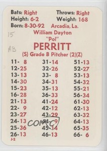 1980 APBA Baseball 1916 Season Pol Perritt