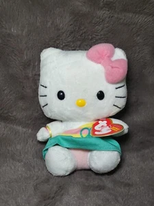 Hello kitty Ty Beanies 6in peace heart sign dress mint color - Picture 1 of 1
