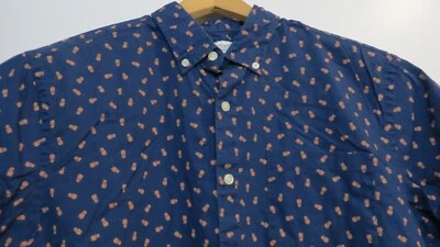 John Bartlett Consensus Shirt Men Multicolor Tropical Pineapple Button Up Cotton - Image 1 of 4