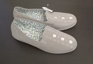 DAMART CHAUSSONS EN TISSU EU42-UK8E-US10 GRIS PERLE - Picture 1 of 14