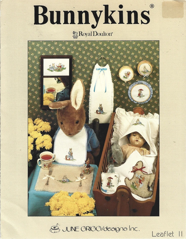 Bunnykins Royal Doulton June Grigg Cross Stitch Chart Rabbits Leaflet 11 - Image 1 of 1