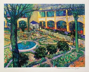 Vincent Van Gogh HOSPITAL AT ARLES Estate Signed Limited Edition Giclee 17"x 21" - Picture 1 of 4